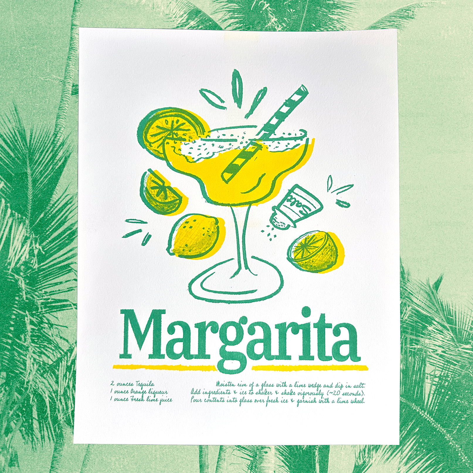Margarita | Original Riso Art Print | 8.5x11