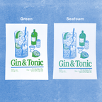 Gin and Tonic | 2-Color Riso Art Print | 8.5x11"