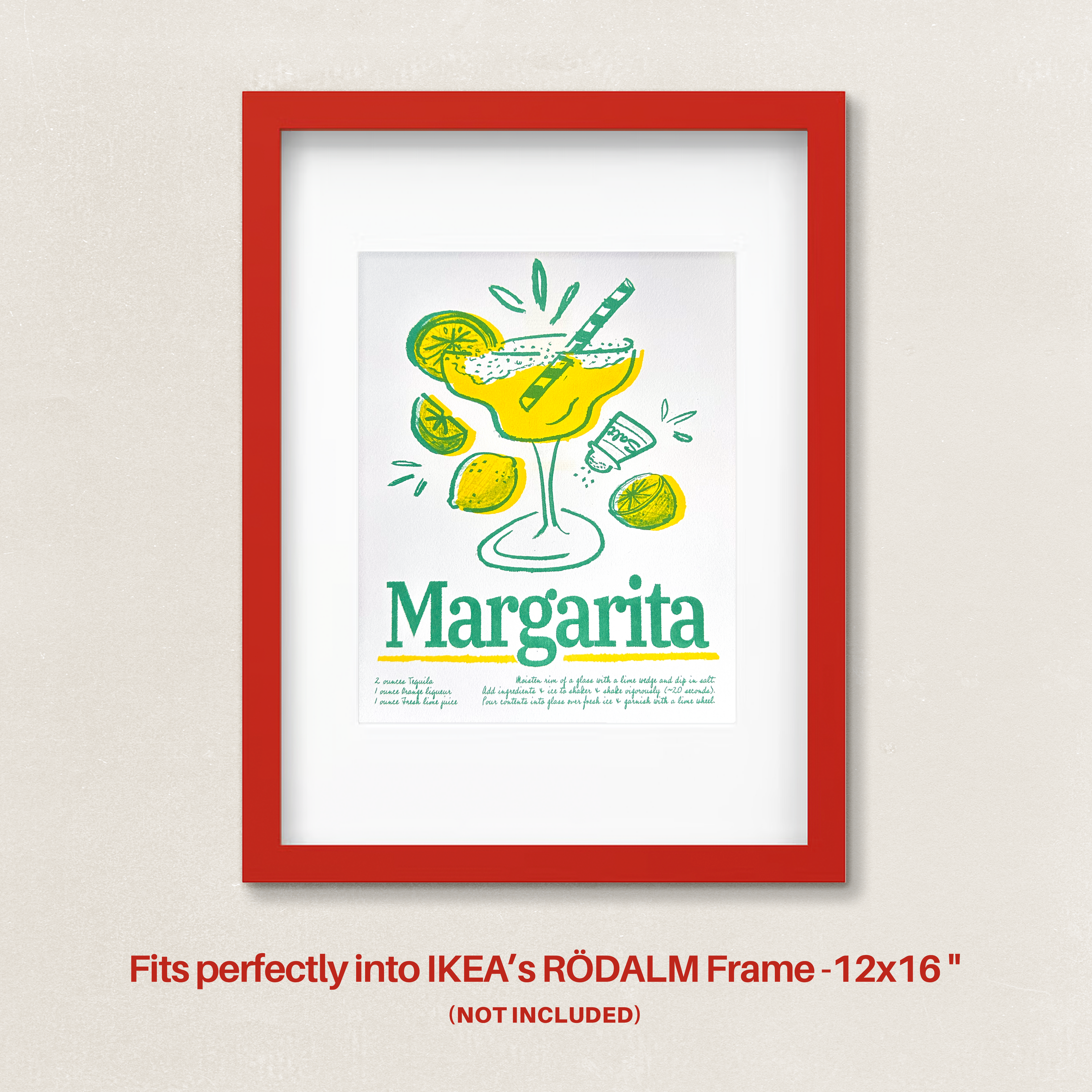 Margarita | Original Riso Art Print | 8.5x11