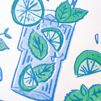 Mojito | 2-Color Riso Art Print | 8.5x11"