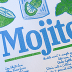 Mojito | 2-Color Riso Art Print | 8.5x11"