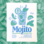 Mojito | 2-Color Riso Art Print | 8.5x11"