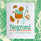 Negroni | Original Riso Art Print | 8.5x11