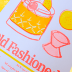 Old Fashioned | 2-Color Riso Art Print | 8.5x11"