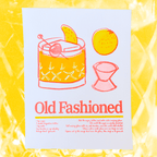 Old Fashioned | 2-Color Riso Art Print | 8.5x11"