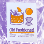 Old Fashioned | 2-Color Riso Art Print | 8.5x11"