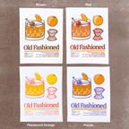 Old Fashioned | 2-Color Riso Art Print | 8.5x11"
