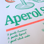 Aperol Spritz | 2-Color Riso Art Print | 8.5x11"