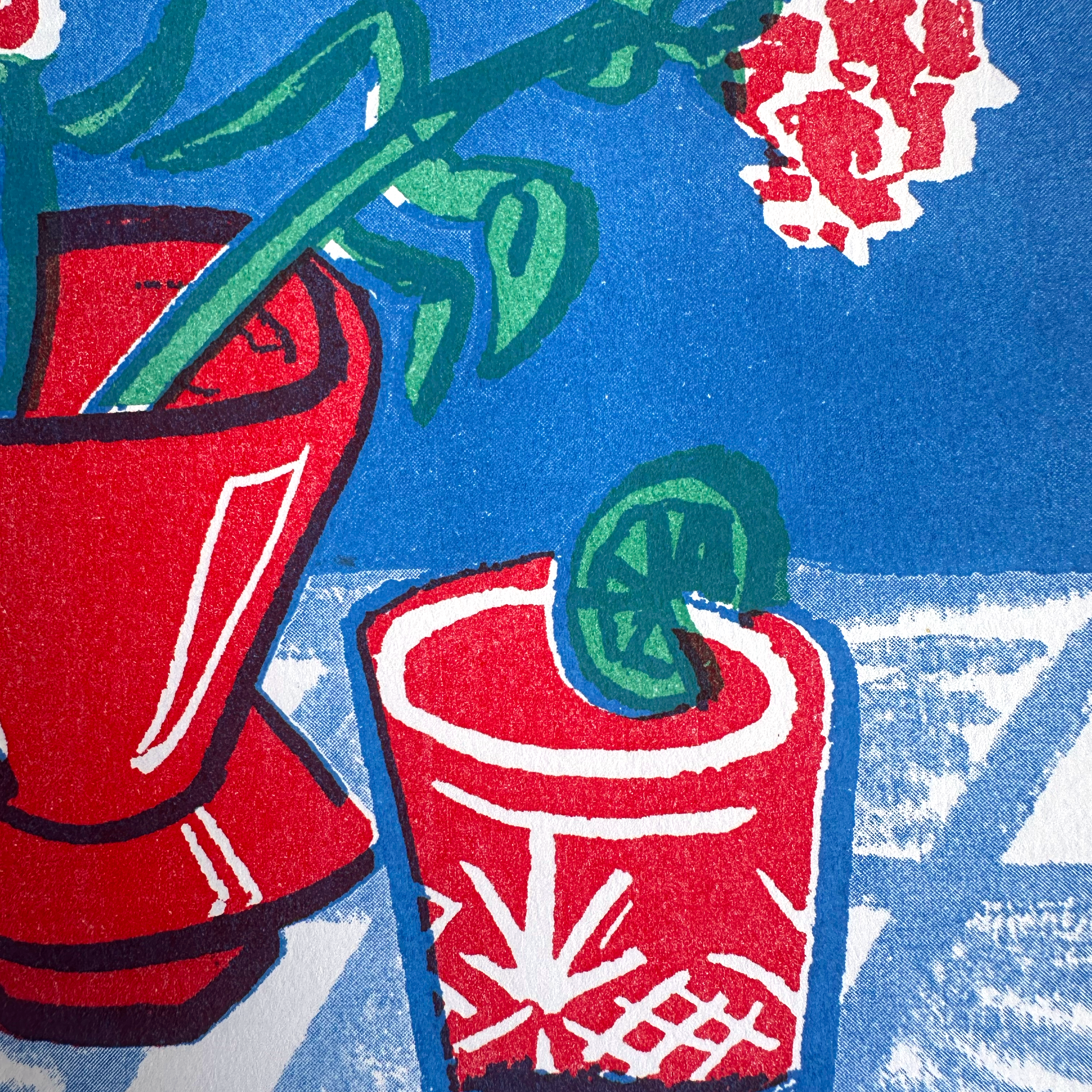 Negroni Still Life | Original Riso Art Print | 8.5x11