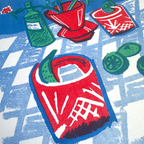 Negroni Still Life | Original Riso Art Print | 8.5x11