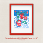 Negroni Still Life | Original Riso Art Print | 8.5x11